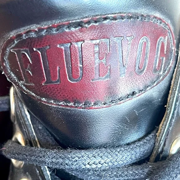 SOLD-JOHN FLUEVOG ANGELS FLAME Black Cordovan Leather Heavy Seventh Heaven Soles - Picture 3 of 14